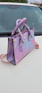 Pink lv leather bag